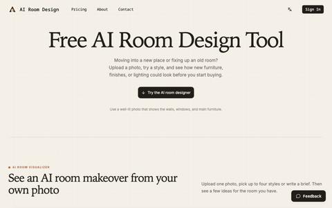 AI Room Design – Free AI Interior Design Generator — screenshot