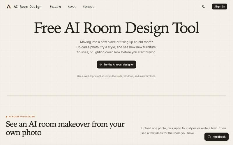 AI Room Design – Free AI Interior Design Generator — screenshot