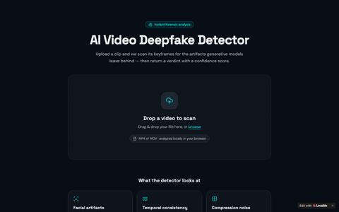 Deepfake Detector — Instant AI Video Authenticity Check — screenshot