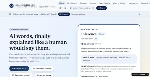 AI Vocabulary Academy — AI Words in Plain English — screenshot