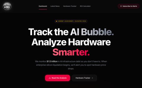 AI Bubble Tracker: Is the AI Bubble Bursting? | AIBubbleFAQ — screenshot