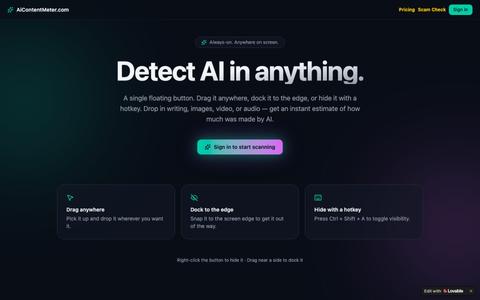 AiContentMeter.com — AI Content Detector — screenshot