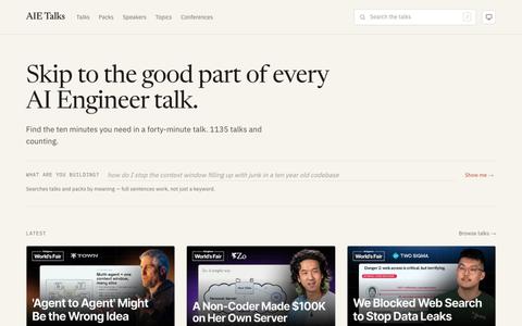 AIE Talks — screenshot