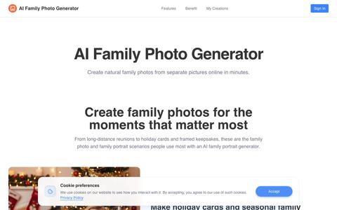 AI Family Photo Generator | Free Online Family Photos — screenshot
