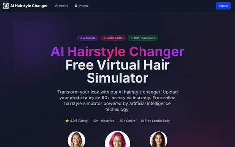 AI Hairstyle Changer – Try On Hairstyles with AI for Free — screenshot