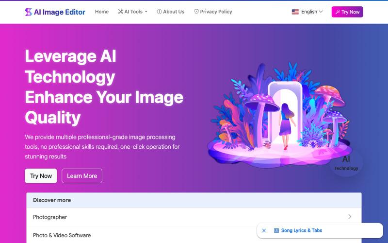 AI Image Editor │ Free All-in-One Photo AI Tools — screenshot
