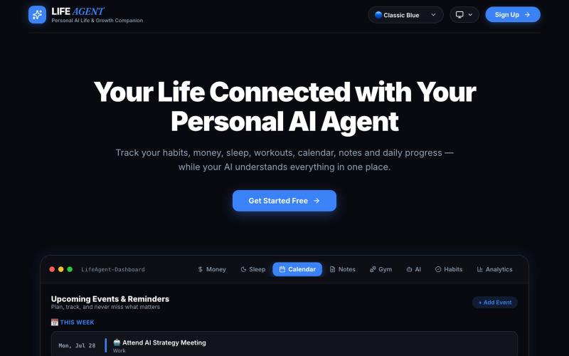 LifeAgent - All-In-One Personal Progress & AI Coach — screenshot