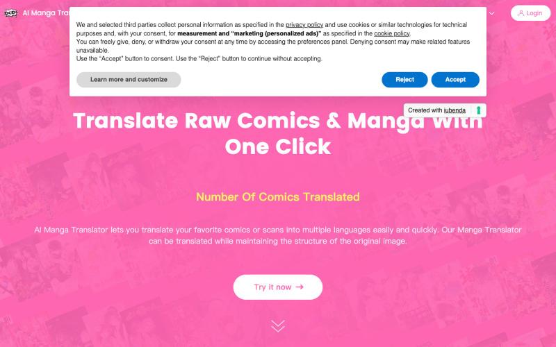 AI Manga Translator - Precise Online Manga Translation — screenshot