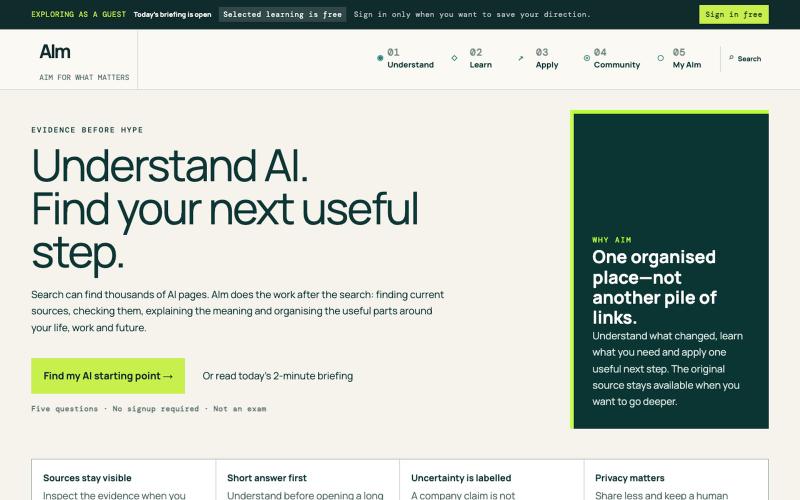 AIm — What are we aiming for? — screenshot