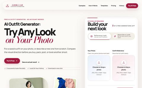 AI Outfit Generator – Try On Any Outfit Online — screenshot