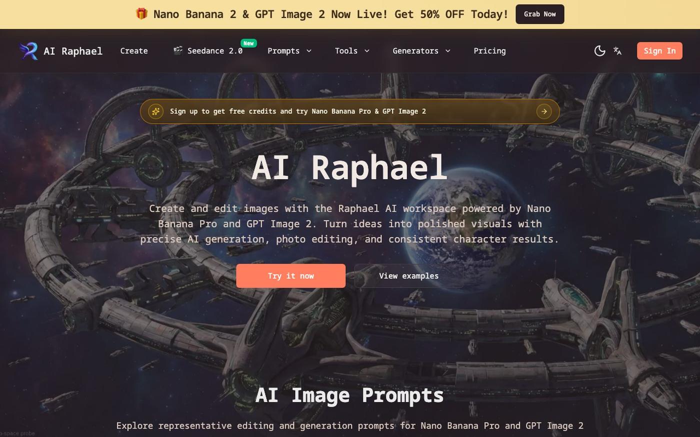 Raphael AI - Free Image Generator & Photo Editor (AI Raphael) — screenshot