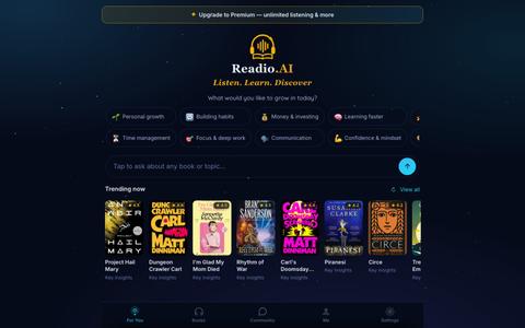 Readio — Listen. Learn. Discover — screenshot