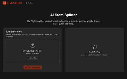 AI Stem Splitter - Separate Any Song into Professional Stems — screenshot