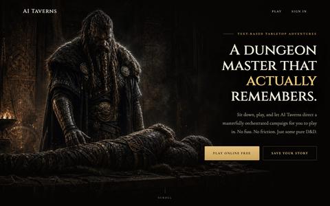 AI Taverns | AI Dungeon Master for D&D-Style Adventures — screenshot
