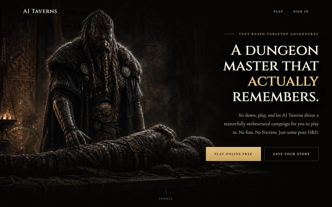 AI Taverns | AI Dungeon Master for D&D-Style Adventures — screenshot