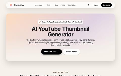 AI YouTube Thumbnail Generator - Create Viral Thumbnails — screenshot