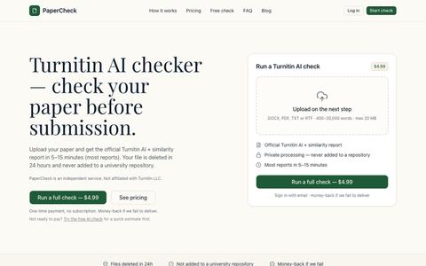Turnitin AI Checker — Real AI Detector & Plagiarism Report — screenshot