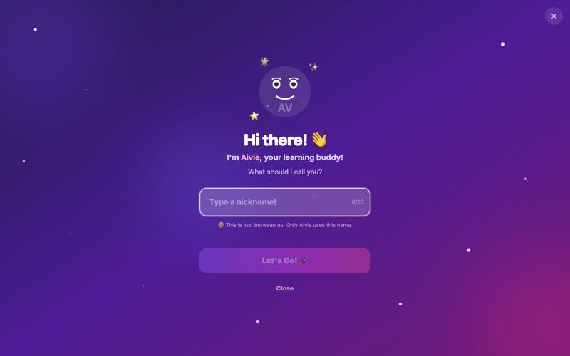 Aivie - AI Learning Platform for Kids — screenshot