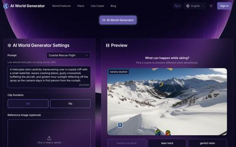 #1 AI World Generator | Real-Time Interactive Worlds — screenshot