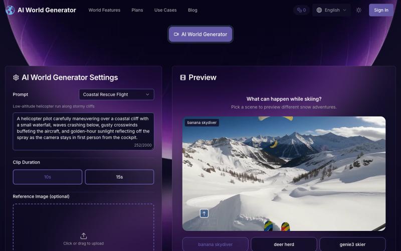 #1 AI World Generator | Real-Time Interactive Worlds — screenshot