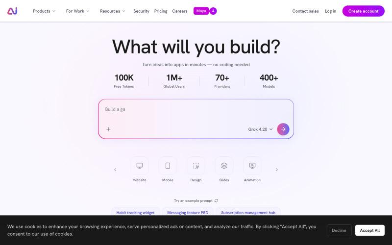 Ajath: Vibe Code with AI Fast Platform — screenshot