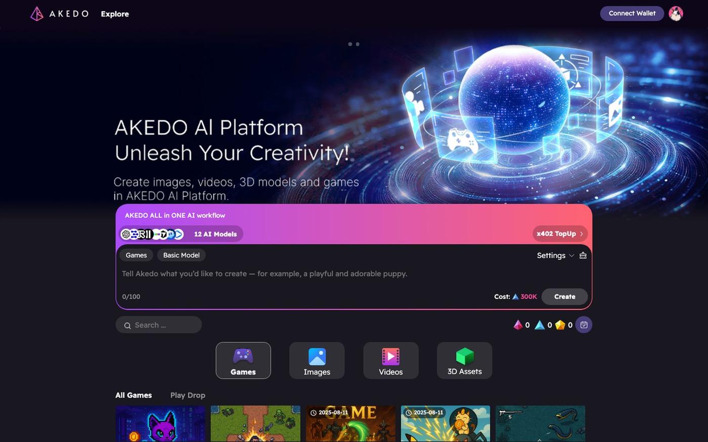 AKEDO — screenshot