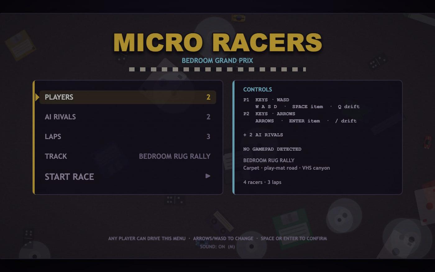 MICRO RACERS — Bedroom Grand Prix — screenshot