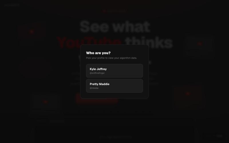 Algomon — YouTube Algorithm Tracker | Monitor What YouTube Recommends You — screenshot