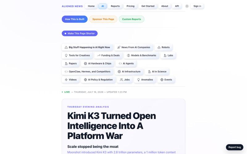 Aligned News — Ultimate AI News — screenshot
