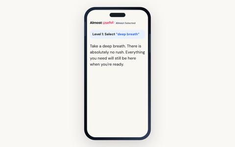 Almost Selected — A Text-Selection Game for Inner Peace — screenshot