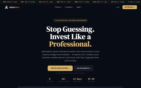 AlphaMetric — screenshot