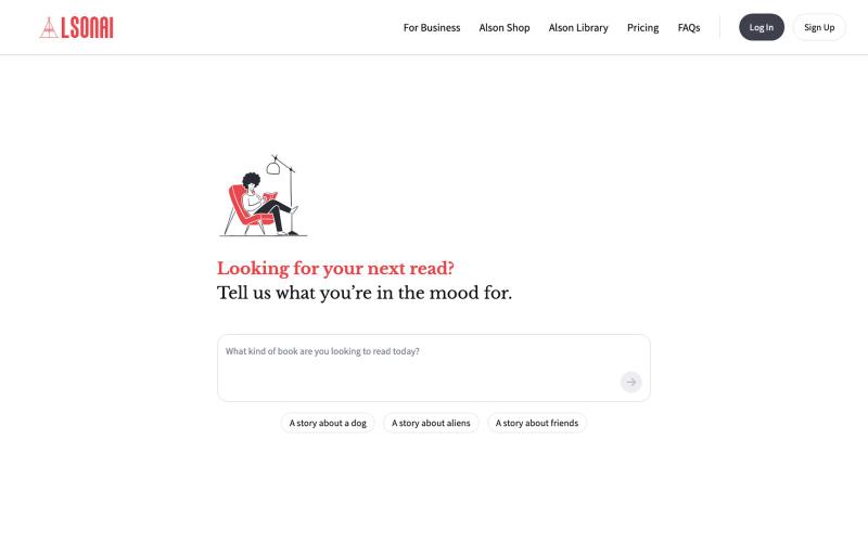 Best AI Tool for Story Writing | AlsonAI — screenshot