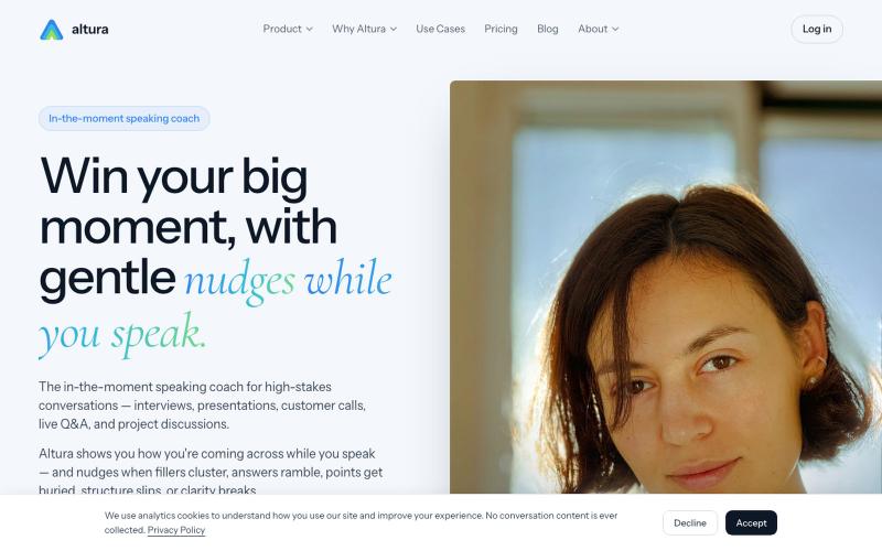 Altura — The In-the-Moment Speaking Coach — screenshot