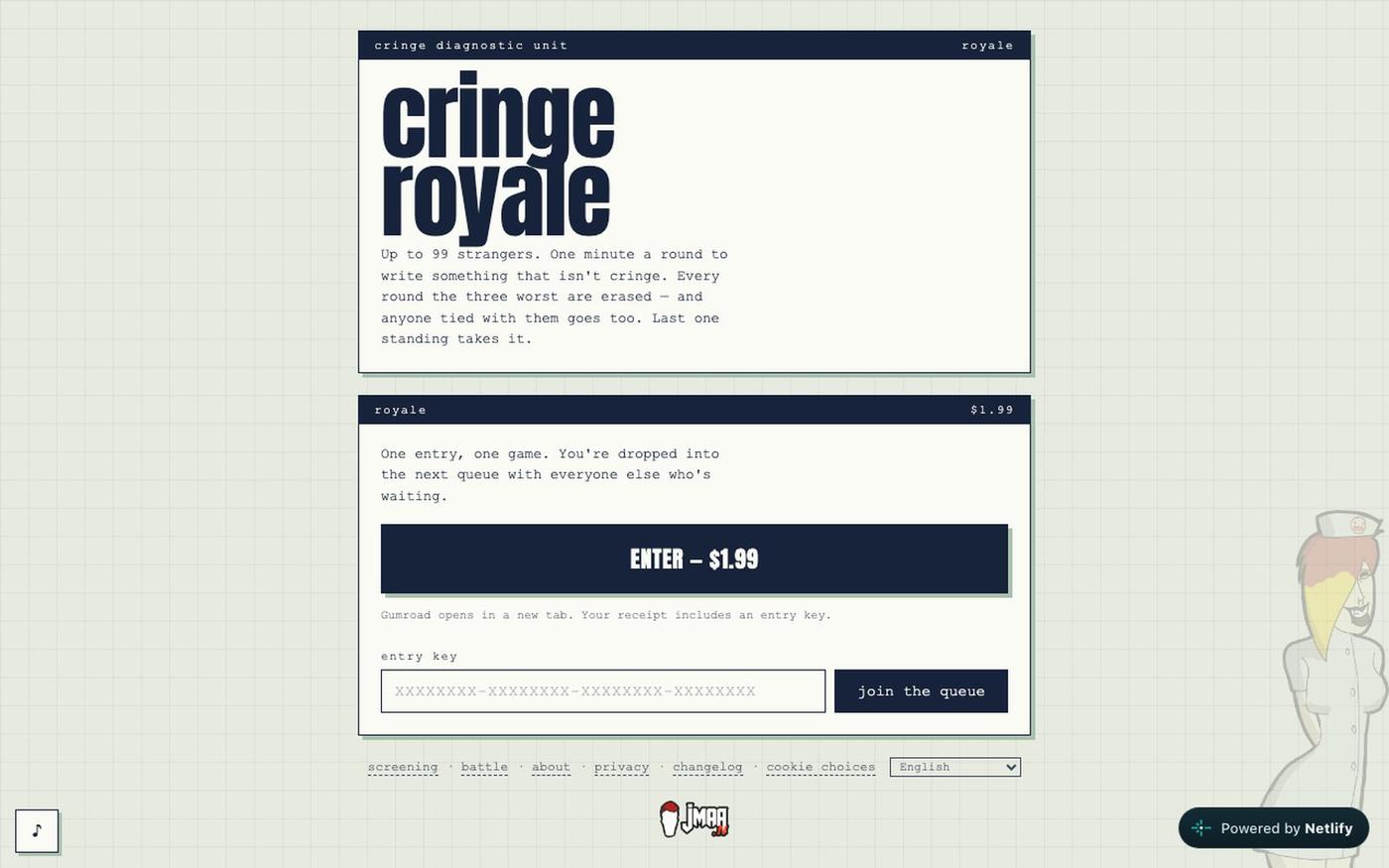 CRINGE ROYALE — AM I CRINGE? — screenshot