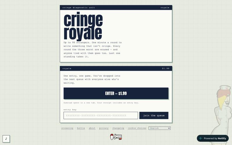 CRINGE ROYALE — AM I CRINGE? — screenshot