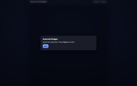Asteroid Dodger — screenshot