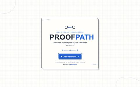 ProofPath — Safe Payment Routes — screenshot
