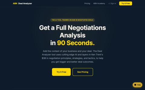 AI Deal Analyzer - ABN Negotiation Framework — screenshot