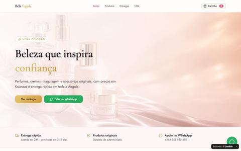 BelaAngola — Cosméticos, Perfumes e Maquiagem em Angola — screenshot