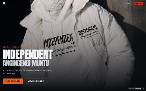 INDEPENDENT, Angincengi muntu | South African Streetwear — screenshot