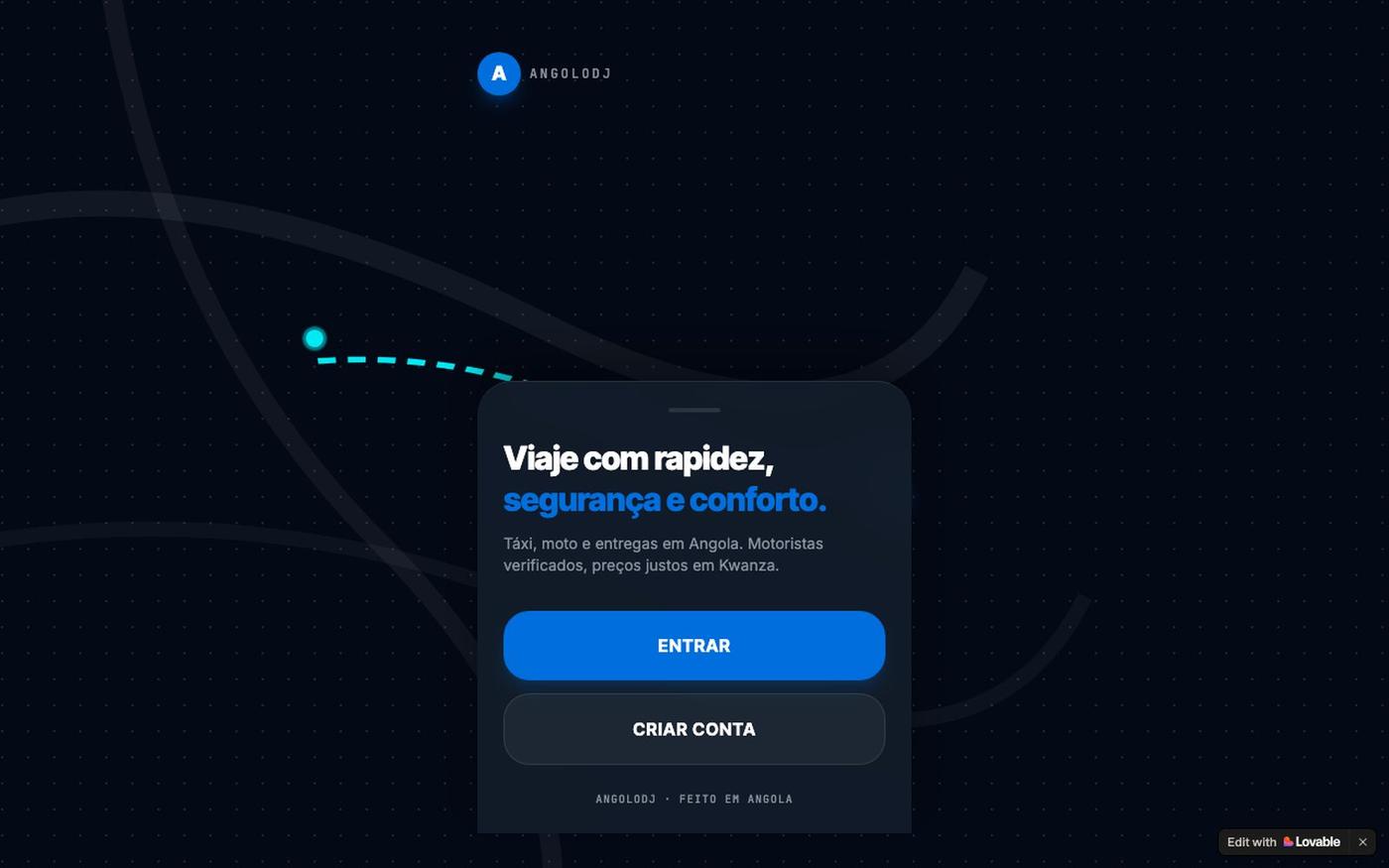 AngoloDJ — Viaje com rapidez, segurança e conforto — screenshot