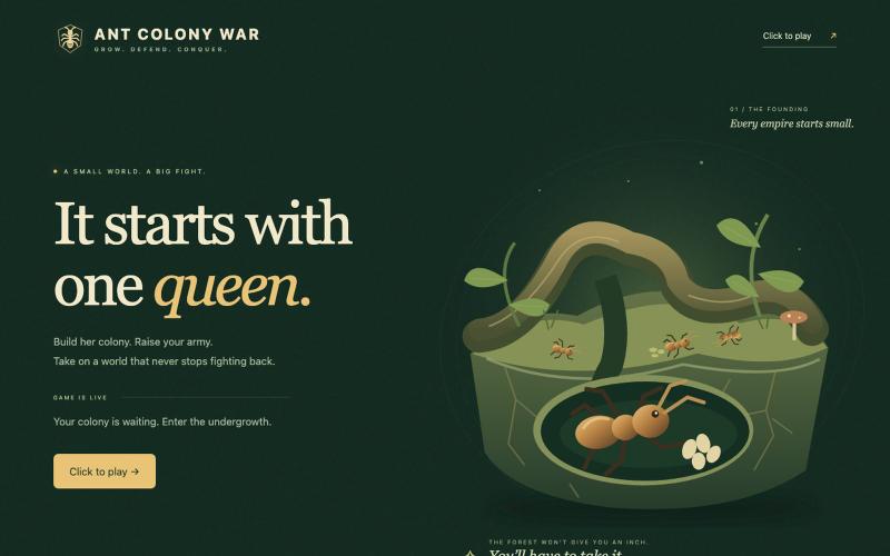 Ant Colony War — Free Ant Strategy Game — screenshot