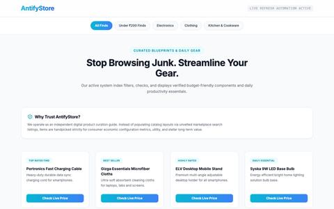 AntifyStore | Premium Curated Tech & Desk Essentials — screenshot