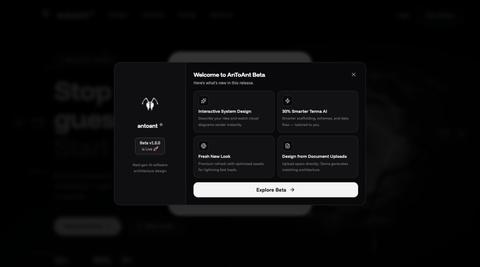 AnToAnt – AI System Designer | Design Software Architecture in Seconds — screenshot