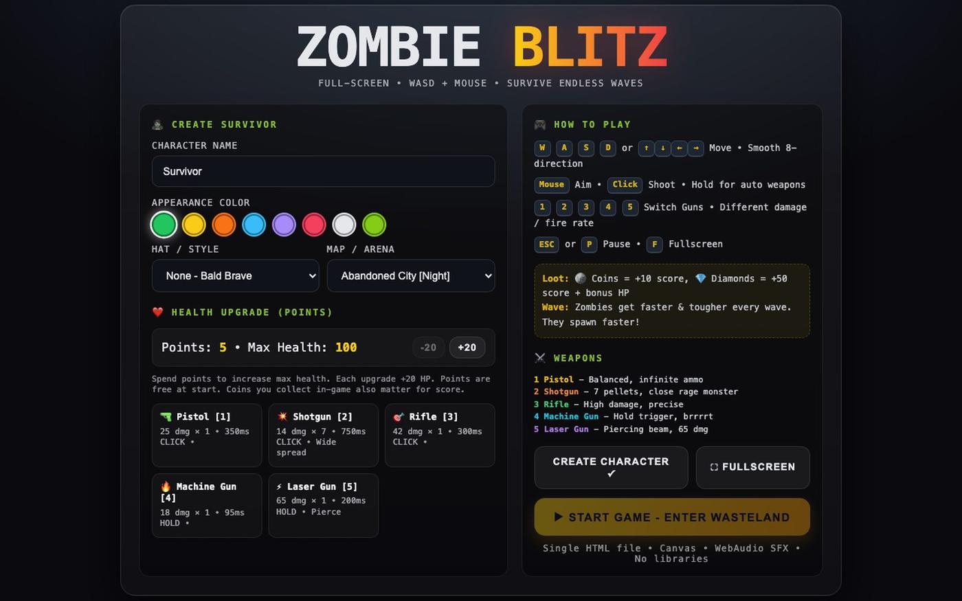 ZOMBIE BLITZ - Fullscreen Shooter — screenshot