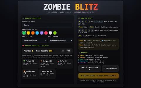 ZOMBIE BLITZ - Fullscreen Shooter — screenshot