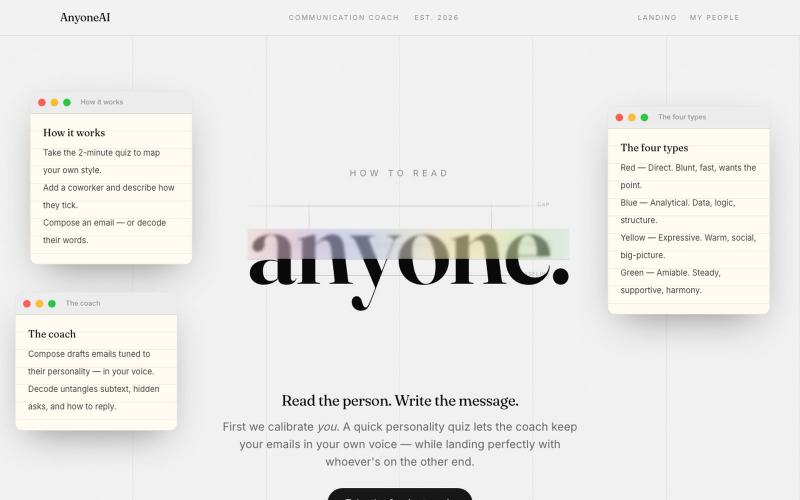AnyoneAI — AI Communication Coach — screenshot
