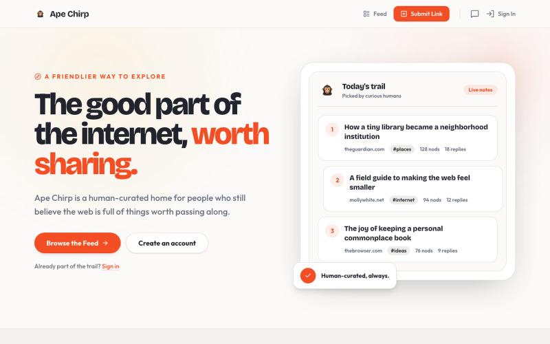 Find What Is Worth Sharing — Ape Chirp — screenshot