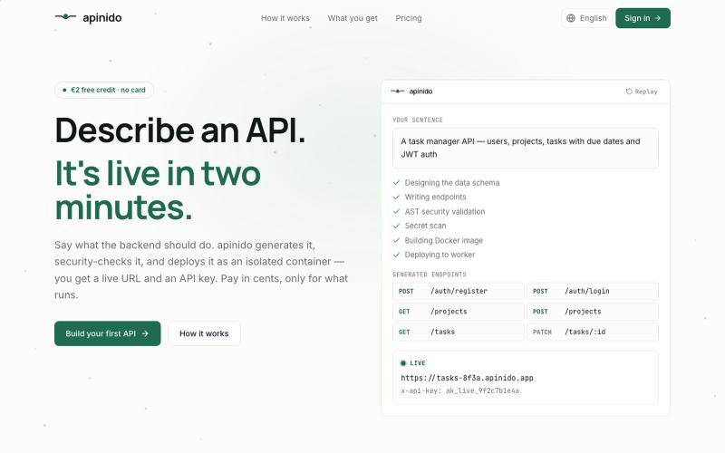 apinido — screenshot