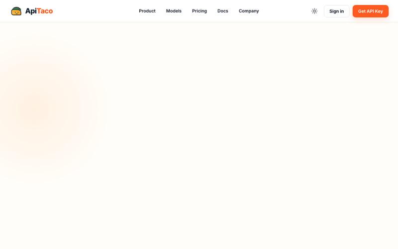API Taco — One API for AI Models — screenshot